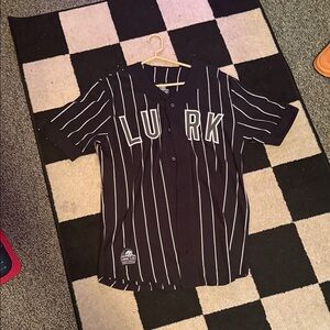 Lurk Black and White Striped Men's Jersey